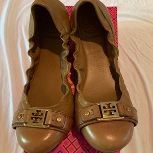 Brown Tory Burch Flats 8.5